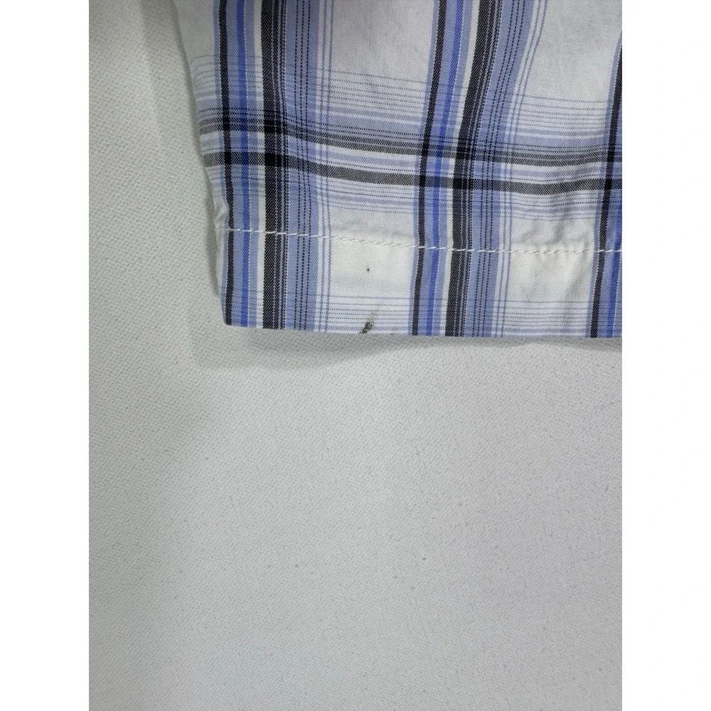 Dockers Blue White Plaid Shorts Men's 40x10 NWT Cotton Casual Modern Outdoor